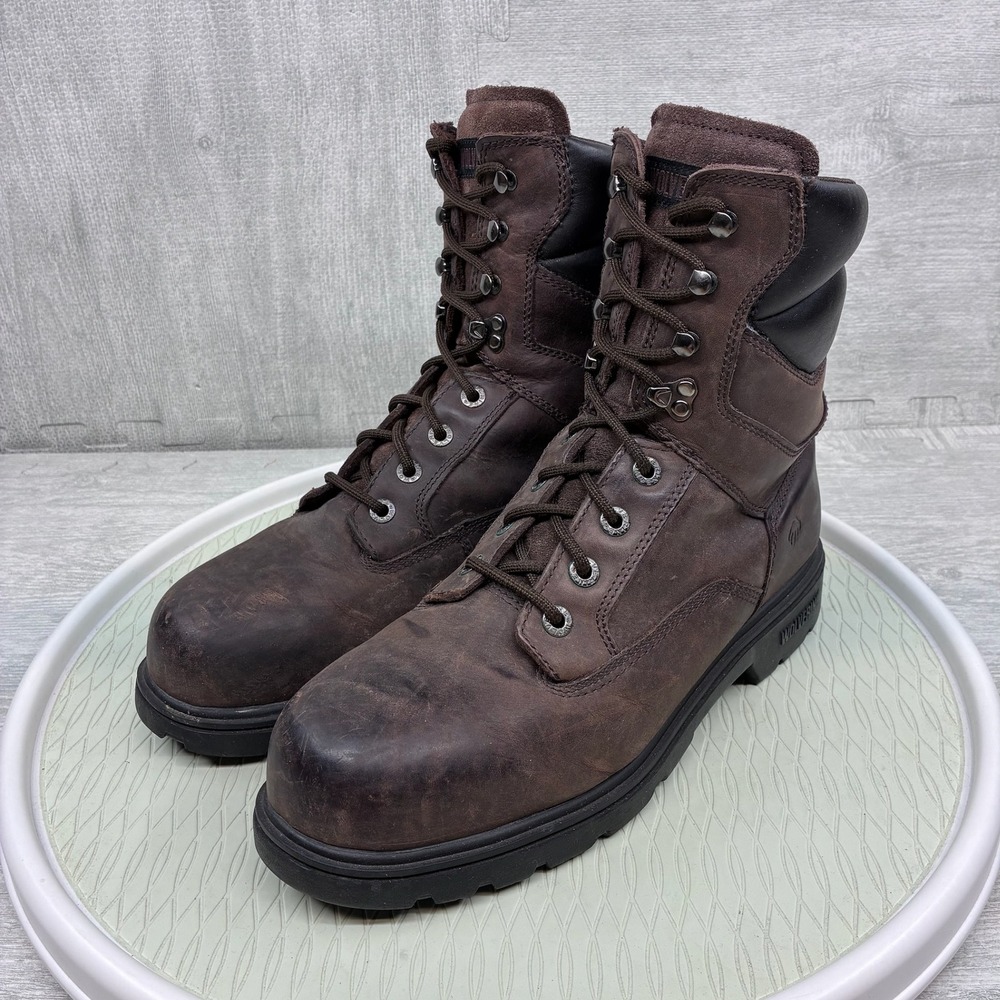 Wolverine Steel Toe Work Boots Mens 11 Brown Leather Safety EH Rated W08410